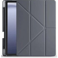 K-Yonlineticaret Huawei Honor Pad X9 11.5 Kılıf Kalemlikli Mars Tablet Kılıfı - Koyu Gri