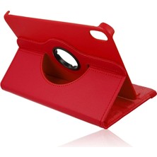 K-Yonlineticaret Ipad Mini 6 Kılıf 360 Tablet Deri Kılıf - Kırmızı