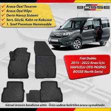 Fiat Doblo Paspas Araca Özel 2015-2022 Derin Havuzlu Paspas Bosse North Serisi