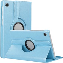 K-Yonlineticaret Samsung Galaxy Tab A11 360 Tablet Deri Kılıf - Turkuaz