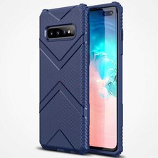 Cepustik Telefon Aksesuarları Galaxy S10 Kılıf Köşeleri Airbagli Parmak Izi Yapmayan Hank Silikon Kılıf