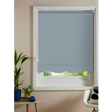 YS Perde Tasarım Mat Pearl Lüx Keten Kalın Güneşlik Stor Perde,  Alüminyum Kasalı Yüksek Kaliteli - Koyu Gri MS/V1420