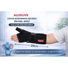 Aluslive Çocuk Başparmak Destekli Ön Kol Ateli Sağ Sol Kullanılabilir Standart Beden
