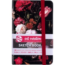 Talens : Art Creation Sert Kapaklı Eskiz Defteri : Flowers (80 Sayfa - 140 Gr)