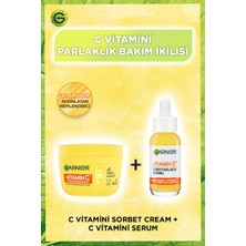 Garnier C Vitamini Fresh & Bright Aydınlatıcı Nemlendirici Sorbe Yüz Kremi, C Vitamin Serum, Vegan