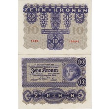 Banknoting Avusturya 10 Kron 1922 Çil(-)
