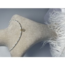 Cam Inci Kalp Kolye - Altın Kaplama Özel Tasarım