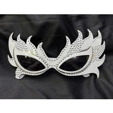 Magicool Taşlı Göz Kamaştıran Gecenin Yıldızı Beyaz Parti Alev Gözlük