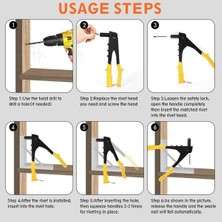 Aesco Profesyonel Perçin Tabancası Araç Koltuk Mobilya Perçin Hediyeli - Lisinya