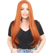 Aesco Fiber Sen Uzun Düz Peruk / Bakır