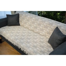 Tfn Home Pamuklu Kaymaz Koltuk Örtüsü Kiremit Desen Bej 170 x 210 cm