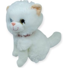Aesco Sesli Peluş Kedi Van Kedisi 25 cm - Beyaz (Lisinya)