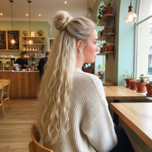 Aesco Fiber Sen Kabarık Dalgalı 8 Parça Çıt Çıt / Açık Platin