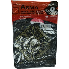 Aesco Arma Baskılı Mini Poşet Eczane Mağaza Dükkan Poşeti  Desen Renk 32X20 100 Adet No:0