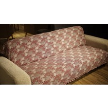 Tfn Home Pamuklu Koltuk Örtüsü Kaymaz Yüzey Leke Dirençli Kiremit Desen Kırmızı 170 x 210 cm