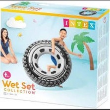 Aesco Intex Tutunmalı Deniz Simiti Araba Lastiği Desenli 114CM - 56268 (Lisinya)