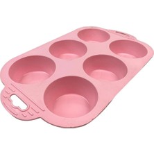 Aesco 6 Bölmeli Silikon Muffin Kek Kalıbı - Lisinya