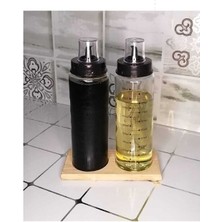 Aesco Ahşap Yağdanlık Altlığı -2 Bölmeli Yağlık Sosluk Standı - Lisinya