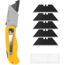 Aesco 5 Bıçaklı Çok Amaçlı Katlanabilir Falçata Halı Alçıpan Falçatası - Lisinya