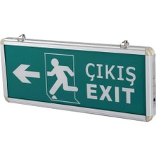 Aesco Cata 9170 Ledli Exit Çıkış Armatürü 3 Saat Akülü