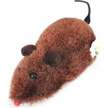 Aesco Kurmalı Hareketli Tekerlekli Fare 12 cm Kahverengi