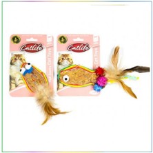 Aesco Catlife Meşe Mantarı Kedi Oyuncağı Renkli Püsküllü