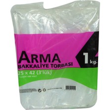 Aesco Naylon Torba Arma Şeffaf Bakkaliye Kuruyemiş Şeker Torbası 25X42 (3 Lik ) Takribi 140 Adet 1000 gr