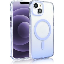 Paladyum Case iPhone 13 ve 14 Uyumlu Transparan Renk Geçişli Lila Toros Kapak