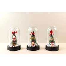 Aesco Yılbaşı Temalı Işıklı  Dekoratif Cam Fanus ALK5076 - Lisinya