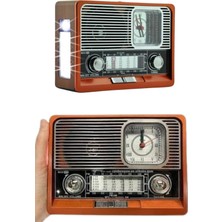 Aesco Nostaljik Vintage Radyo Taşınabilir Bluetooth Bağlantılı Hoparlör Radyo - Lisinya