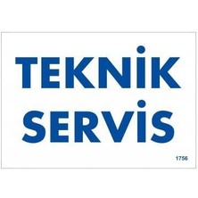 Aesco Teknik Servis Uyarı Levhası 17,5X25 KOD:1756