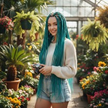 Aesco Afrika Örgüsü ve Rasta Için Sen  / Koyu Yeşil