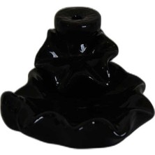 Aesco Geri Akış Buhurdanlık Tütsülük Seramik Şelale Siyah Backflow C0919