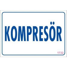 Aesco Kompresör Uyarı Levhası 17,5X25 KOD:1732