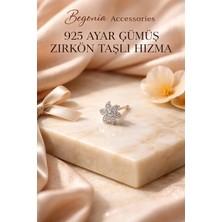 Begonia Accessories 925 Ayar Gümüş Minimal Zirkon Taşlı Dönence Figürlü 1 Adet Hızma – Tragus Küpe, Unisex Takı, Zarif & Şık Tasarım, Günlük ve Özel Gün Kullanımı