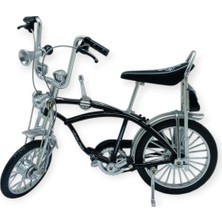 Aesco Model Araçlar -1:8 Metal Retro Pinokyo Bisiklet - Die -Cast 17 cm - Siyah (Lisinya)