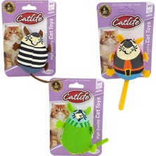 Aesco Sevimli Kumaş Fare Kedi Oyuncağı 17 cm Çeşitli Renklerde