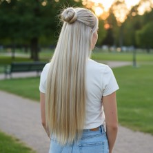 Aesco Fiber Sen Düz Yarım Ay + 2 Yan Çıt Çıt / Balköpüğü Platin Röfleli