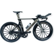 Aesco Model Araçlar -1/10 Metal Yarış Bisikleti 18 cm - Gri (Lisinya)