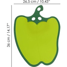 Aesco Dolma Biber Figürlü Kaydırmaz Kesme Tahtası Doğrama Panosu - Lisinya
