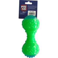 Aesco Aktivite Sesli ve Işıklı Köpek Oyuncak Dumbel 5X15 cm Yeşil