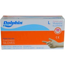 Aesco Pudrasız Beyaz Latex Muayene Eldiveni Büyük Boy (L) 100 Lü Paket