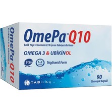 Omepa Q10 Omega 3 Ubiquinol Balık Yağı 90 Kapsül - Dezenfektan Hediyeli (%72 Alkol)