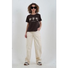 Zelish My Sister Naturel Kontrast Dikişli Jean Pantolon