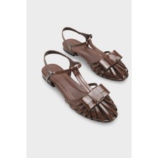 Capone Outfitters Amara Kafes Örgülü Kadın Babet