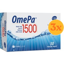 Omepa 1500 Mg Balık Yağı 30 Kapsül - 3 Adet (90 Kapsül) - Dezenfektan Hediyeli (%72 Alkol)