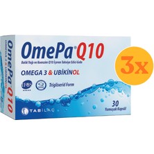 Omepa Q10 Omega 3 Ubiquinol Balık Yağı 30 Kapsül - 3 Adet (90 Kapsül)