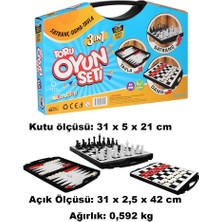 NW NessiWorld Toru 3 In 1 Çantalı Oyun Seti Satranç-Dama-Tavla