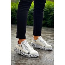 Kb-02  Kuback Bağcıklı Crocodile Beyaz Gazete Günlük Erkek Ayakkabı
