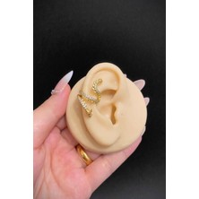 Jaida Moda Gold Ejder Figürlü Deliksiz Sıkıştırmalı Çelik Ear Cuff – Kıkırdak Küpe